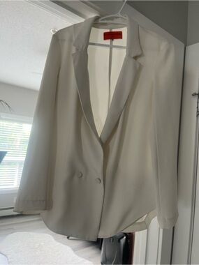 Vintage - Clover Canyon White Double-Breasted Blazer